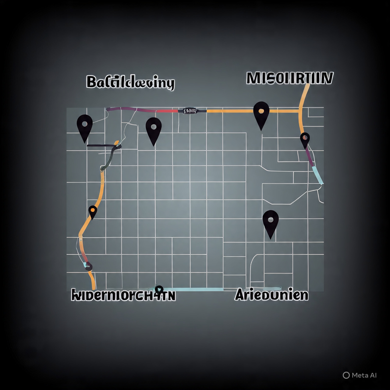 Map of key locations in Baltimore County