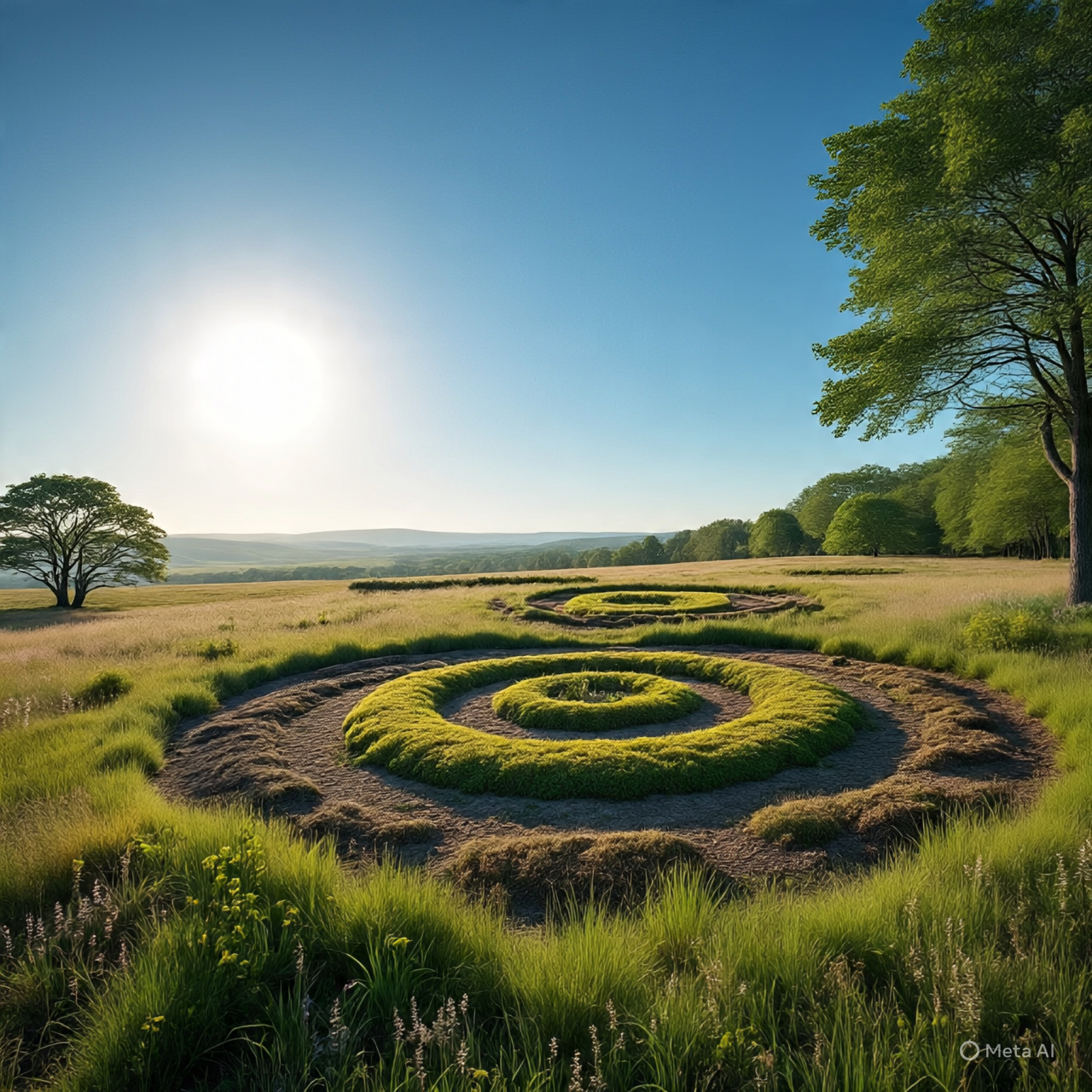 Ground level view of fairy circles