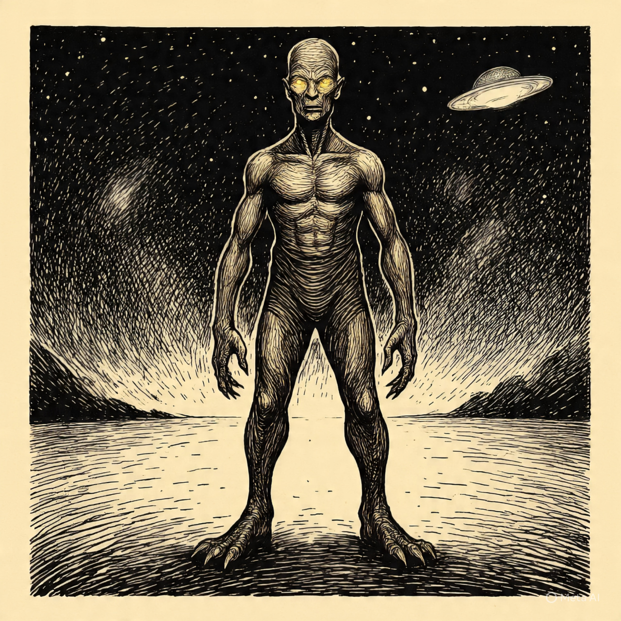 Sketch of the Flatwoods Monster