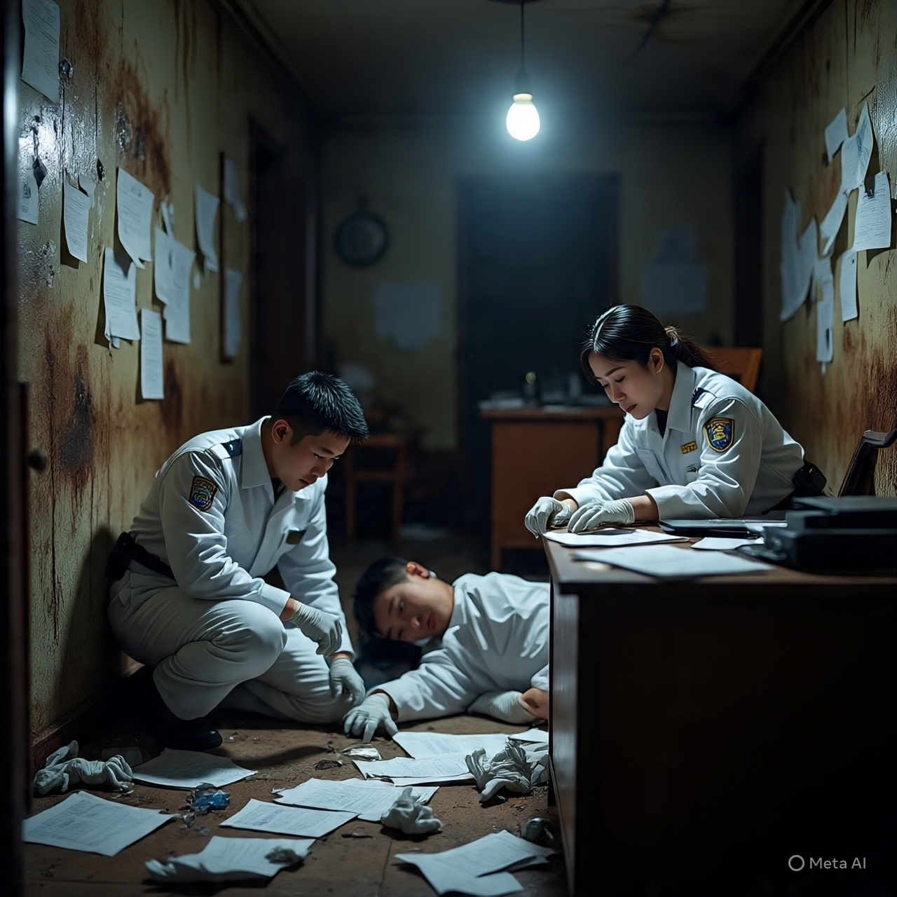 Police investigation scene