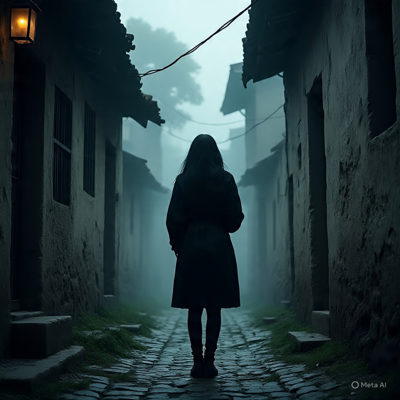 Dark streets of Bangalore at night