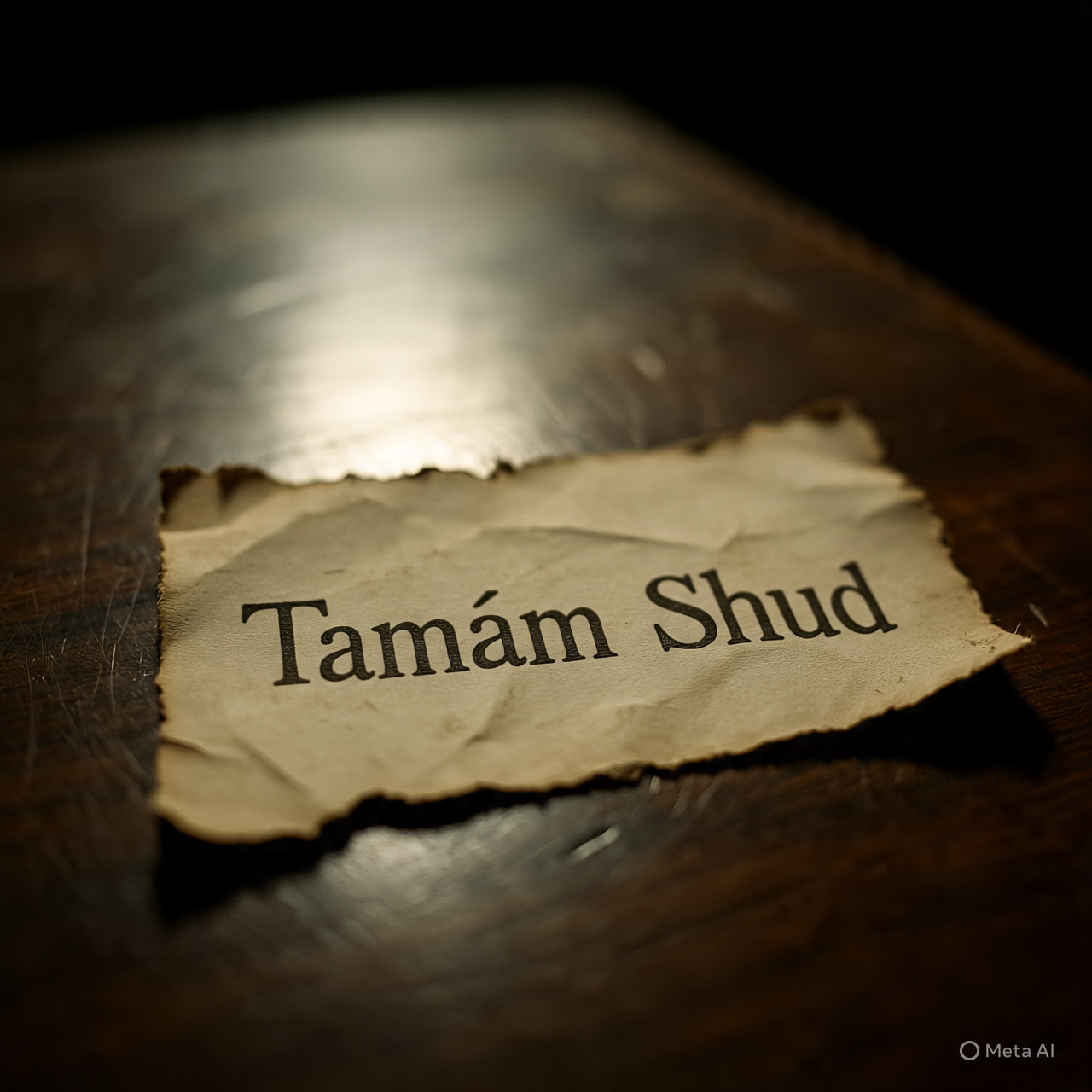 The Tamám Shud note